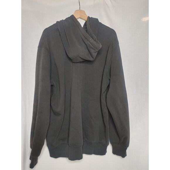 Carhartt Sweatshirt Hoodie Mens Large Thrashed Distressed Black - Picture 3 of 14